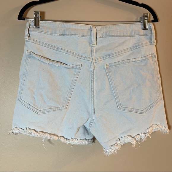 Old Navy Blue Distressed Jean Shorts Frayed Hem - Picture 4 of 7
